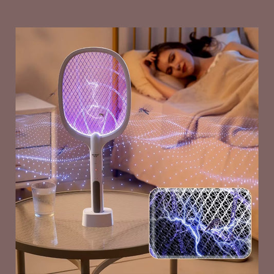 🦟 Raquette Électrique Anti-Moustiques – Protégez Votre Famille jour et nuit